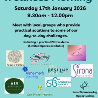 Poster for wellness morning with local groups